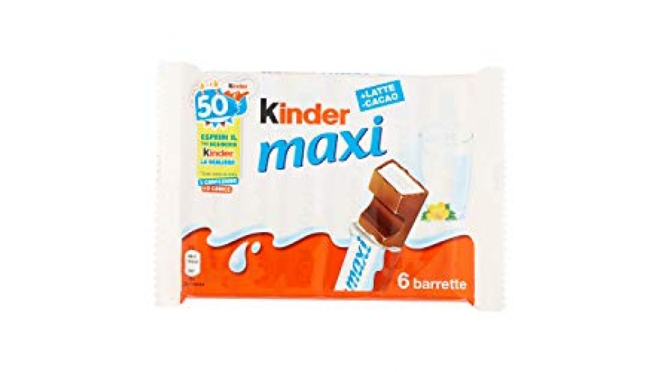KINDER MAXI confezione da 6 barrette