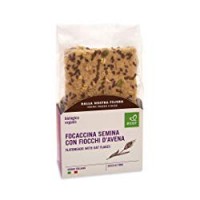 Focaccina semina con fiocchi d'avena