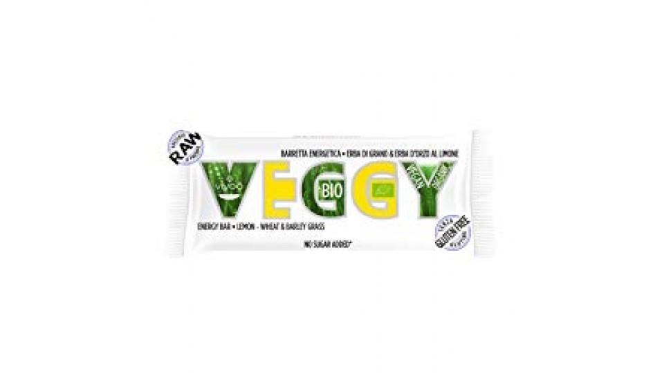 VEGGY - Barretta energetica - Erba di grano e Erba d'orzo al limone