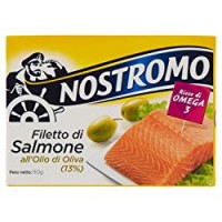 Nostromo - Filetto di Salmone dll'Olio di Oliva, Ricco Di Omega 3-2 confezioni da 110 g [220 g]
