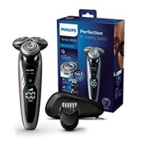 Philips Rasoi Elettrici S9711/41 Series 9000 Rasoio Elettrico Wet & Dry con Lame di Precisione, Regolabarba di Precisione SmartClick