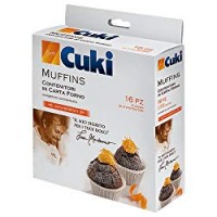 Cuki Contenitori in Carta Forno Antiaderenti Muffins - Ø7,9 x h3,5 cm - 1 confezione da