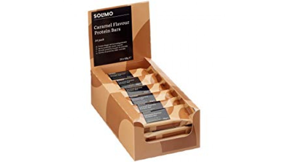 Marchio Amazon - Solimo Barrette proteiche al caramello (24 barrette)