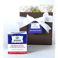 Box 5 Rose Vere Stabilizzate Bianche + Acqua alle Rose, Crema antirughe viso e occhi 50 ml
