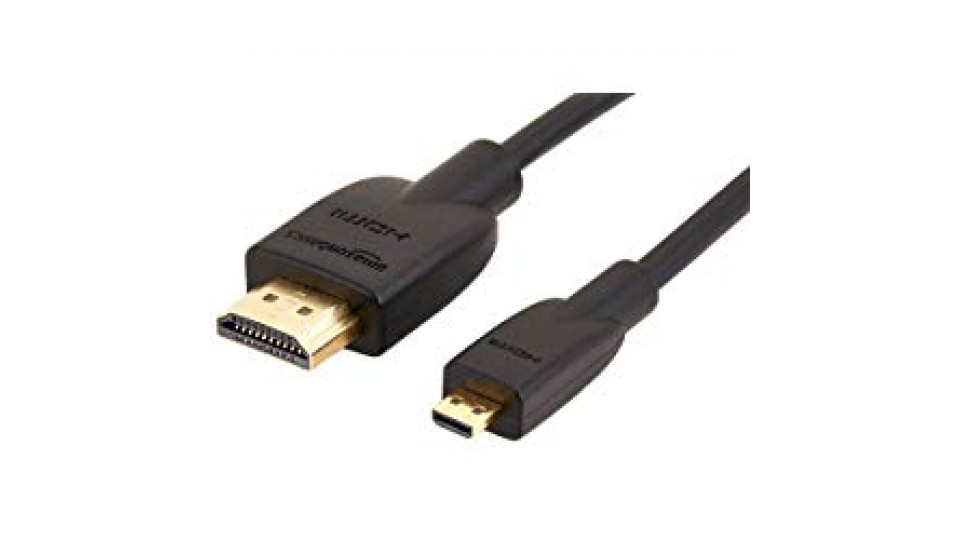 AmazonBasics - Cavo ad alta velocità micro HDMI su HDMI, standard più recente,1,82 metri