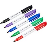 AmazonBasics - Pennarelli indelebili, assortiti, confezione da 12