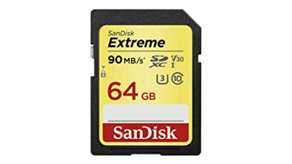 SanDisk Extreme 64GB, Scheda di Memoria SDXC Classe 10, U3, V30, velocità di lettura fino a 90 MB/sec