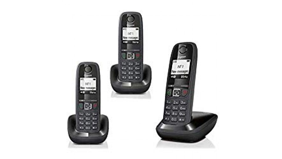 Gigaset As405 Trio, Tre Cordless, Chiamate Interne, Trasferimento di Chiamata, Tripla Rubrica, Vivavoce, Tasto Ricerca Portatili [ITALIA]