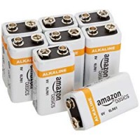 AmazonBasics - Pile alcaline da 9 Volt, confezione da 8 (600 mAh)