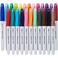 AmazonBasics - Pennarelli indelebili, confezione da 24 pezzi, Colori assortiti