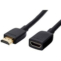 AmazonBasics - Cavo prolunga HDMI ad alta velocità, maschio/femmina, 0,9 metri