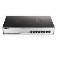 D-Link DGS-1008MP Switch 8 Port Desktop Switch with 8 PoE Ports, Nero/Antracite
