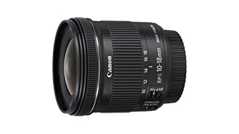 Canon Obiettivo Ultragrandangolare con Zoom, EF-S 10-18 mm f/4.5-5.6 IS STM, Nero/Antracite