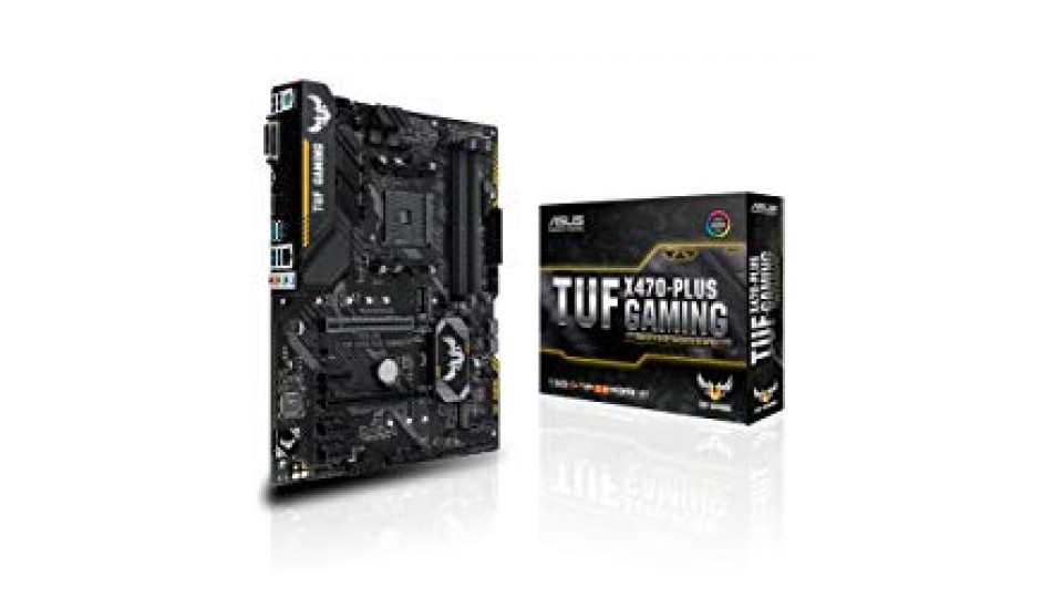 Asus TUF X470-PLUS GAMING Scheda Madre ATX con Socket AM4, Chipset AMD X470, con Supporto Processore Ryzen 2nd Generation, Nero