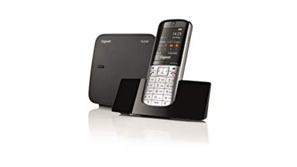 Gigaset SL 350 Telefono Cordless, Rubrica 500 Vcard, Display TFTda 1.8", Struttura in Metallo, Argento [Italia]