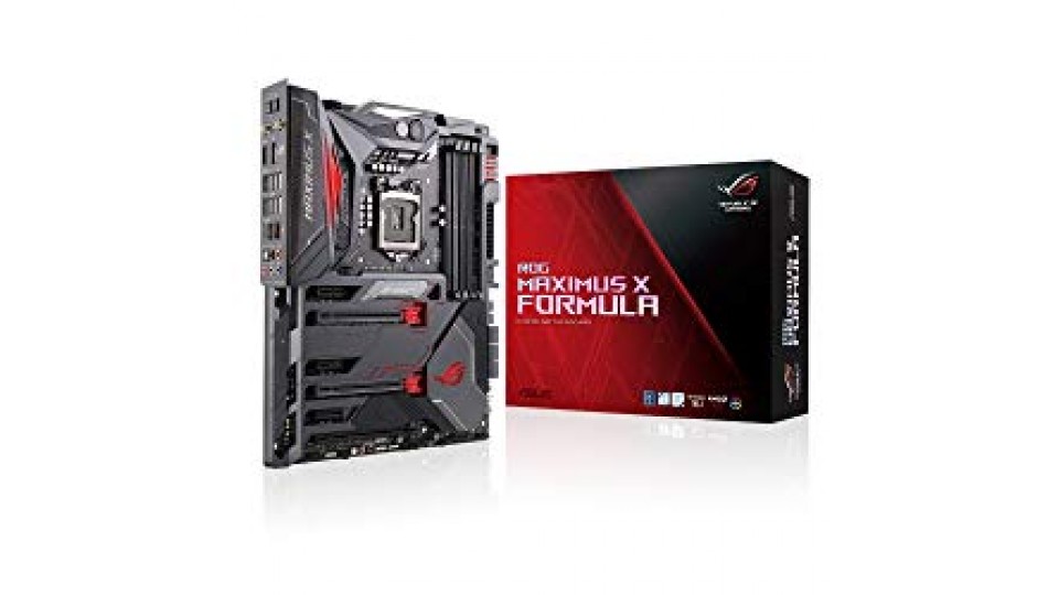 Asus ROG MAXIMUS X FORMULA Scheda Madre Gaming ATX, Intel Z370 con Dissipazione a Liquido, LED RGB Aura Sync, DDR4 4133 MHz, Wi-Fi 802.11ac, Doppio M.2 e USB 3.1 Gen 2, Nero