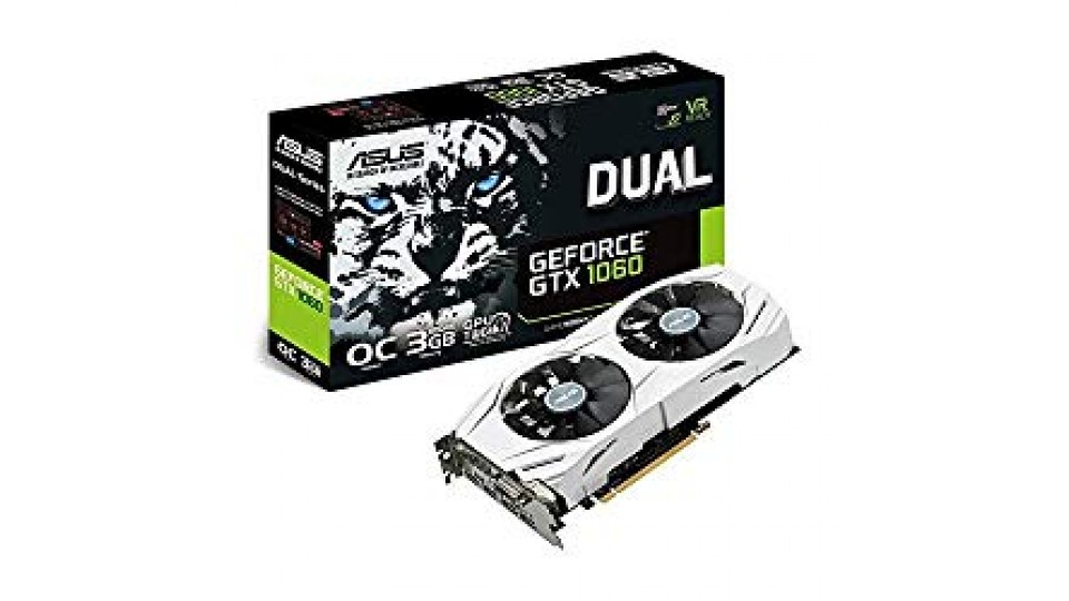 Asus DUAL-GTX1060-O3G Scheda Grafica OC Edition, Geforce GTX1060, 3 GB GDDR5
