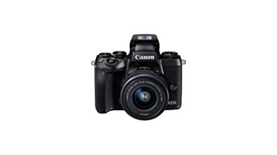 Canon EOS M5 Fotocamera Digitale Mirrorless con Obiettivo EF-M 15-45mm, f/3.5-6.3 IS STM, Nero