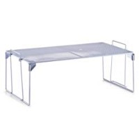 Zeller 17756 Scaffale Universale, Impilabile, Metallo, Argento, 43.5x25.5x15.5 cm
