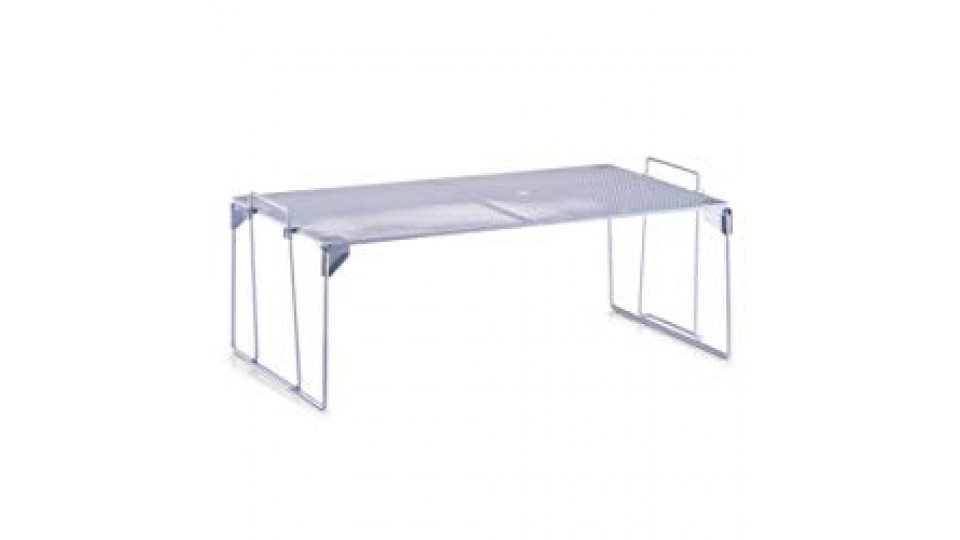 Zeller 17756 Scaffale Universale, Impilabile, Metallo, Argento, 43.5x25.5x15.5 cm
