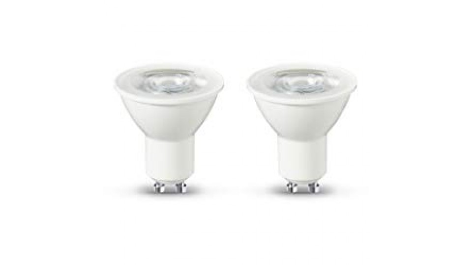 AmazonBasics - Lampadina LED GU10, 4,7 W a 50 W, 345 lumen, non dimmerabile, confezione da 2
