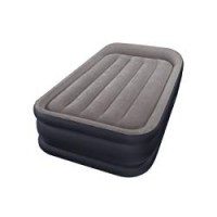 Intex Dura Beam Materasso con Tecnologia Fiber Tech Pompa Elettrica Incorporata PVC Grigio/Blu