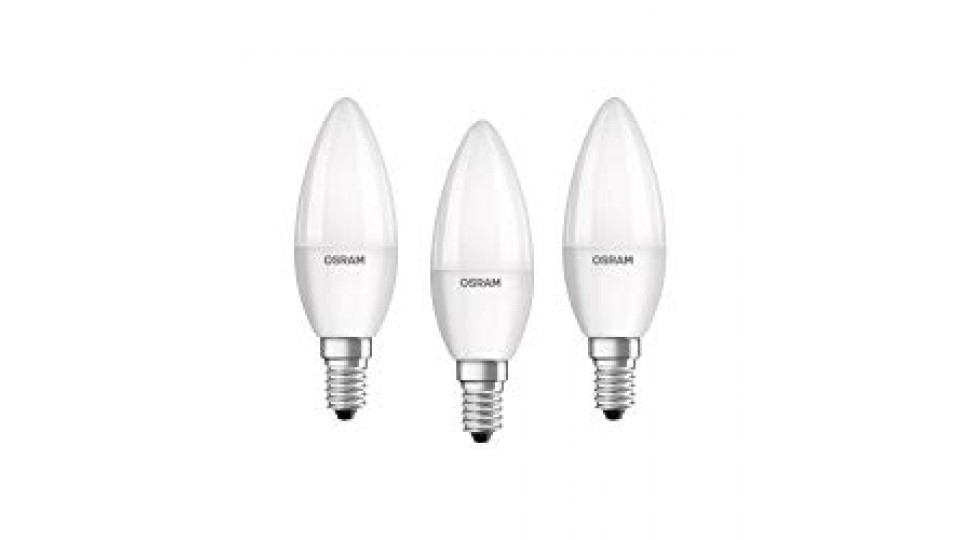 Osram Lampadina Led Base Cl B 5, 7W/827 E14 Fr, Plastica, Smerigliata