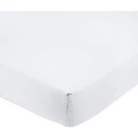 AmazonBasics Spannbetttuch, Mikrofaser, strahlend weiß