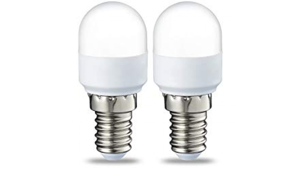 AmazonBasics Lampadina LED T25, Attacco E14, 1.8 W (equivalenti a 15 W), Luce Bianca Calda, Pacco da 2