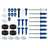 Cora 000116012 Kit Fissaggio Targhe Completo, 8 Rivetti, 8 Viti, 8 Bottoni, 8 Rondelle, 4 Viti, 2 Fermi, Nero
