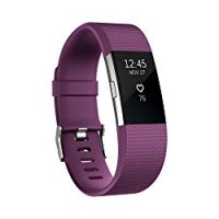 Fitbit Charge 2 Braccialetto Monitoraggio Battito Cardiaco e Attività Fisica, Prugna, Taglia S