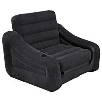 Intex 68565 Poltrona Letto, Grigio Scuro, 107x221x66 cm