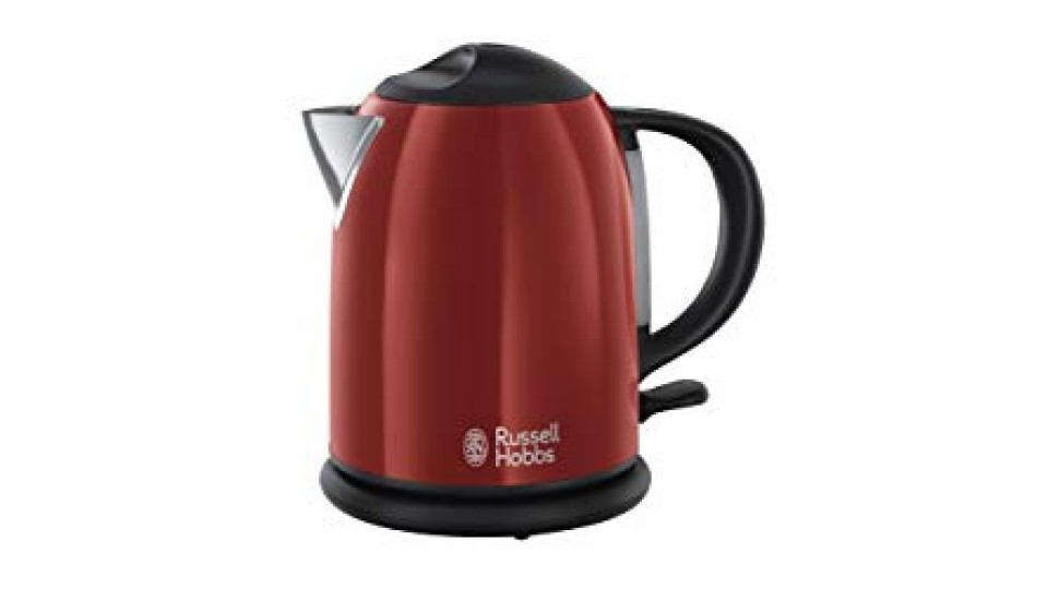 Russell Hobbs Colours Bollitore, 2200 W, 4 Tazze, Acciaio Inossidabile, Rosso
