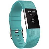 Fitbit Charge 2 Braccialetto Monitoraggio Battito Cardiaco e Attività Fisica, Verde Acqua, Taglia S