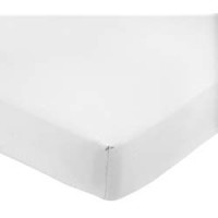 AmazonBasics - Lenzuolo singolo con angoli, Policotone 200 fili, bianco