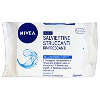 Nivea - Salviettine Struccanti per Occhi, Labra e Viso, 3 in 1 Rinfrescanti