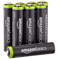 AmazonBasics - Pile Ricaricabili Mini Stilo AAA Ni-MH, precaricate, 1000 cicli (tipico 800 mAh/minimo 750 mAh), confezione da 8 pezzi. Involucro esterno variabile