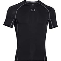 Under Armour, Heatgear Armour Ss, Maglietta A Maniche Corte, Uomo, Nero (Black/Steel 001), L