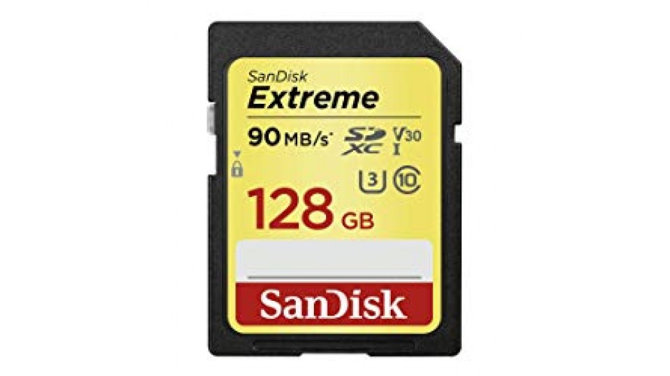 SanDisk Extreme 128GB, Scheda di Memoria SDHC Classe 10, U3, V30, velocità di lettura fino a 90 MB/sec