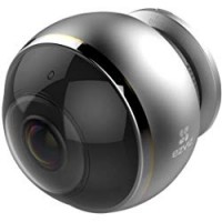EZVIZ Mini Pano Telecamera di Sicurezza, 3 MP Panoramica Fisheye, 2.4 e 5 Ghz Doppia Banda Wi-Fi, Audio Bidirezionale, Baby Monitor, Visione Notturna