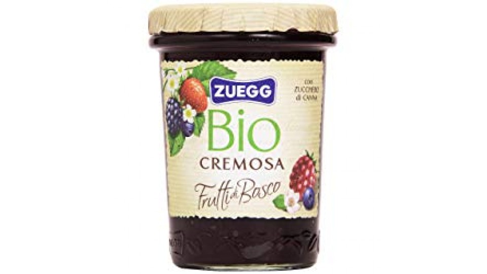 Zuegg - Confettura Frutti di Bosco, Cremosa, con Zucchero di Canna - 250 g, prodotto Biologico