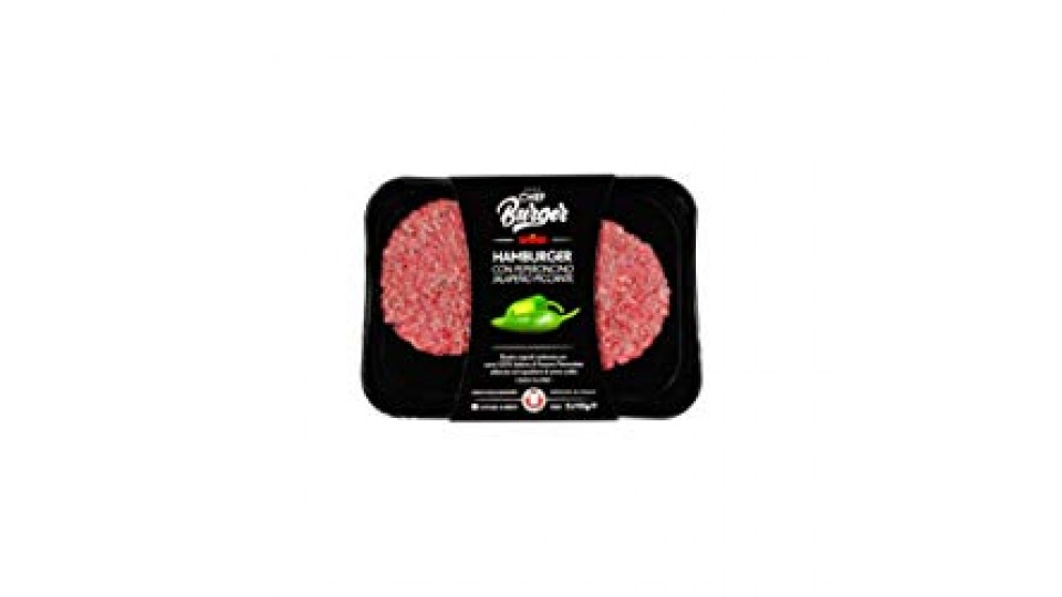 Hamburger di Bovino Adulto con peperoncino Jalapeno piccante