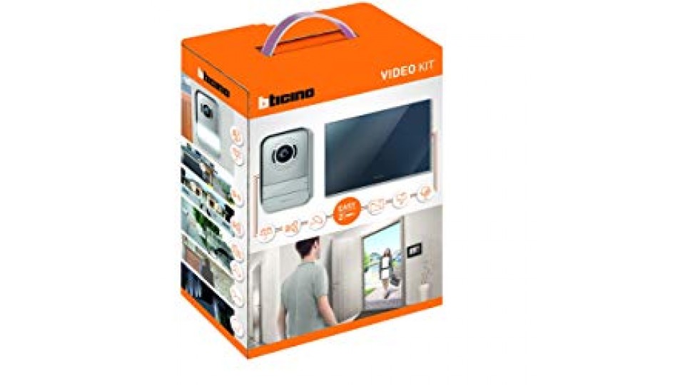 BTicino 317013 Kit Videocitofono 2 Fili, Finitura Specchio Mono/Bifamigliare