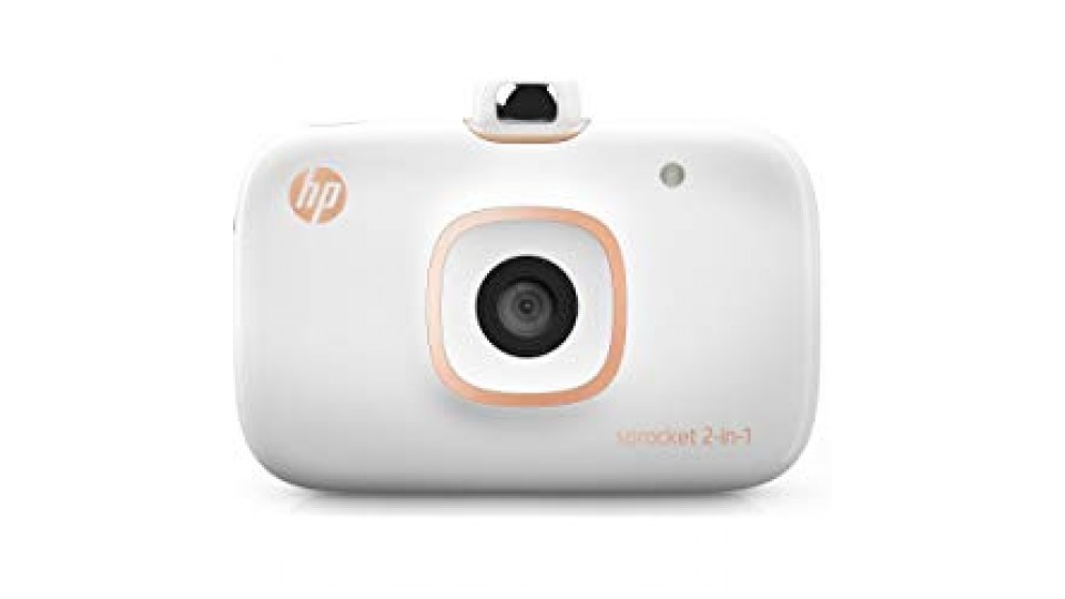 HP Sprocket 2 in 1, Fotocamera e Stampante Fotografica Istantanea per foto formato 5.1 x 7.6 cm, Bianco