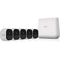 Arlo Pro VMS4530 Sistema di Videosorveglianza Wifi con Cinque Telecamere di Sicurezza, Audio a 2 Vie, Batteria Ricaricabile, Hd, Visione Notturna, Interno/Esterno, Funziona con Alexa e Google Wifi
