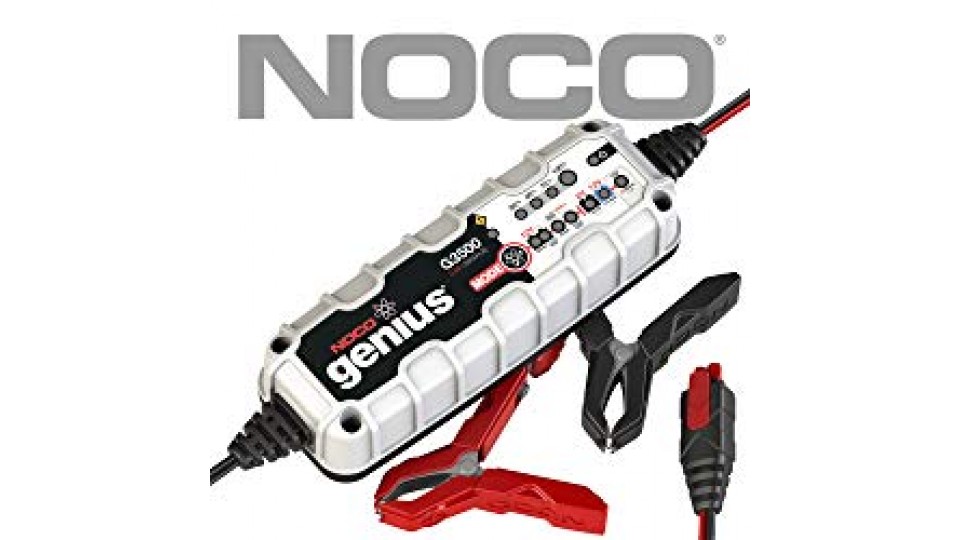 Noco G3500EU Genius Caricabatteria Smart Ottimizzato per Batterie Start-Stop con Tecnologia AGM ed EFB, 6 V/12 V, 3.5 A, Versione 2