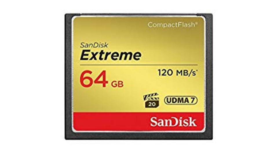 SanDisk SDCFXSB-064G-FFP Extreme CompactFlash Scheda di Memoria 64GB UDMA-7 120MB/S [Imballaggio Apertura Facile di Amazon]