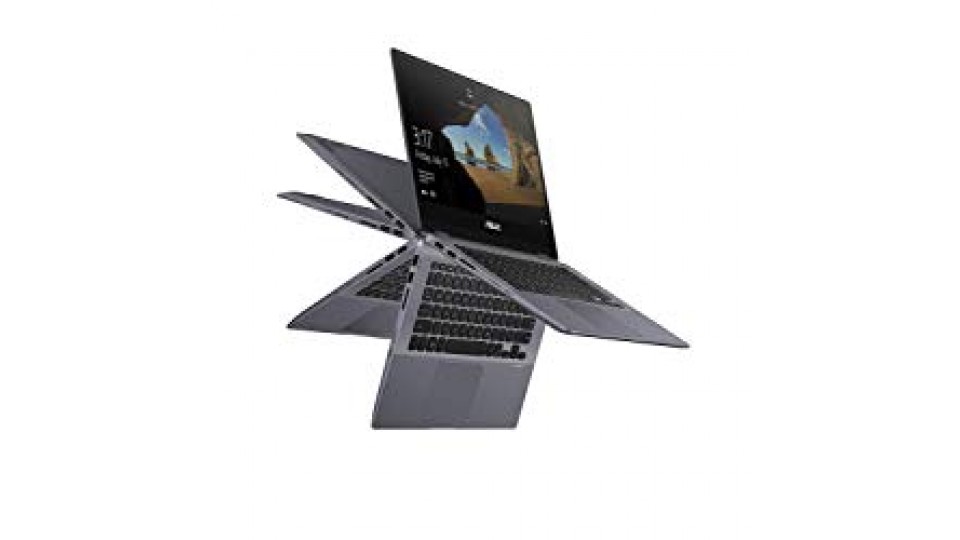 Asus TP412UA-EC207T Notebook con Monitor 14" FHD Touchscreen, Intel Pentium Gold 4415U, RAM 4 GB DDR4, SSD da 128 GB, Scheda Grafica Integrata, Windows