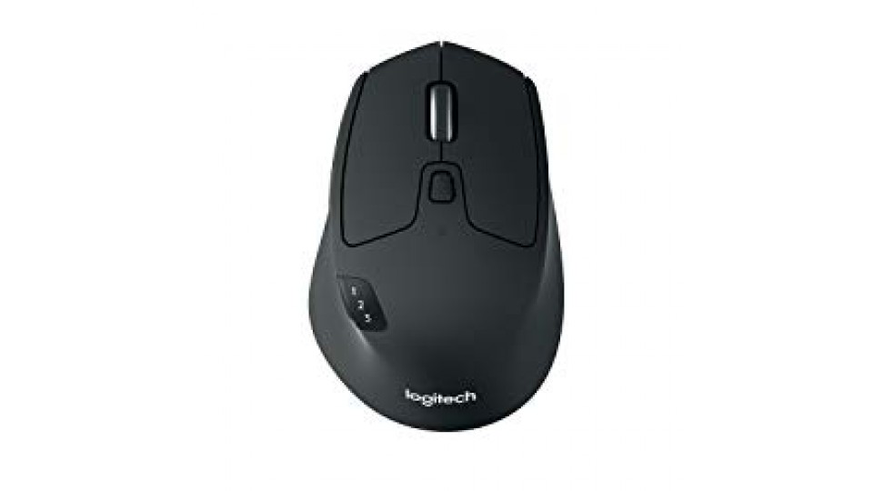 Logitech M720 Triathlon Mouse Wireless per Windows e Mac, Bluetooth, Unifying, Easy-Switch, Nero