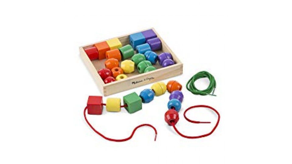 Melissa & Doug - 10544 - perline da Infilare con Colori Primari